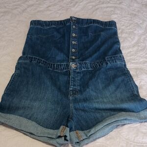 Pilcro Denim Strapless Romper